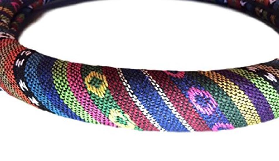 Stork Corp Ethnic Steering Wheel Cover for Cars (Size Small)