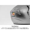 Komine Motorcycle Matte Black L Jet Helmet with Shield and ABS Shell (KOMINE) Aera-II HK-1651 UV-cut High-Strength