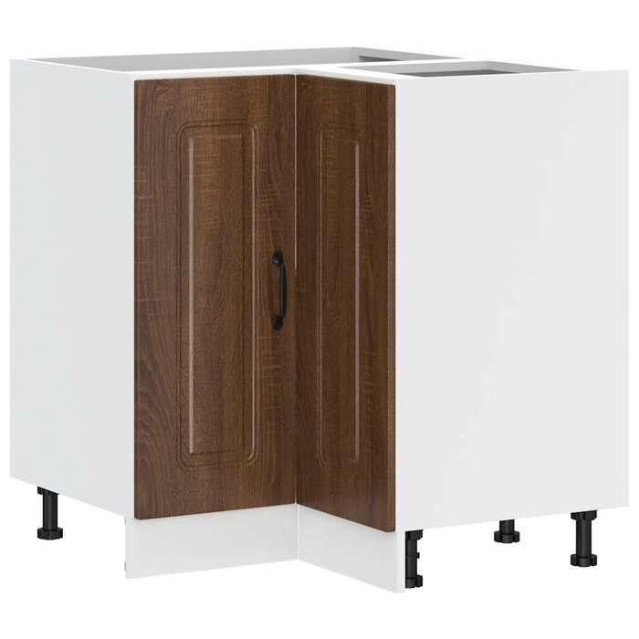 VidaXL Kitchen Corner Cabinet Kalmar Brown Oak Engineered Wood 853514