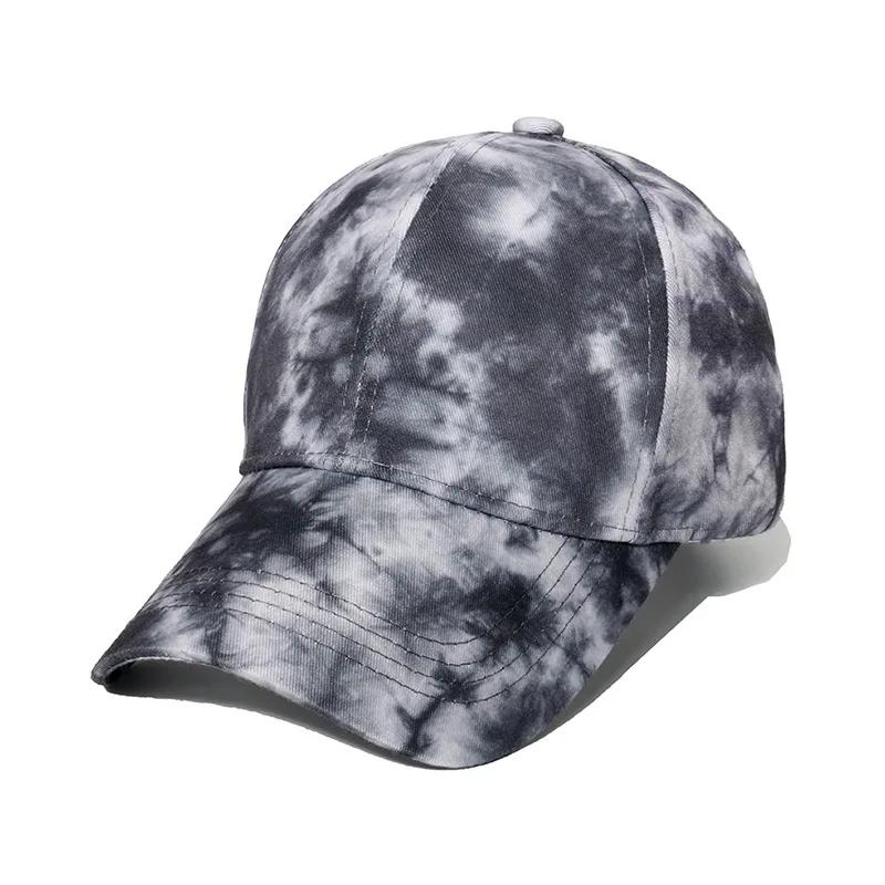 New Unisex Outdoor Fashion Graffiti Printing Baseball Cap Europe  Men Tie Dye Adjustable Hats Summer Hip Hop Snapback Dad Hat