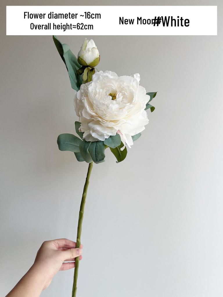 High-Quality Burnt Edge Silk Peony - Artificial Flower for Home Decor & Photography