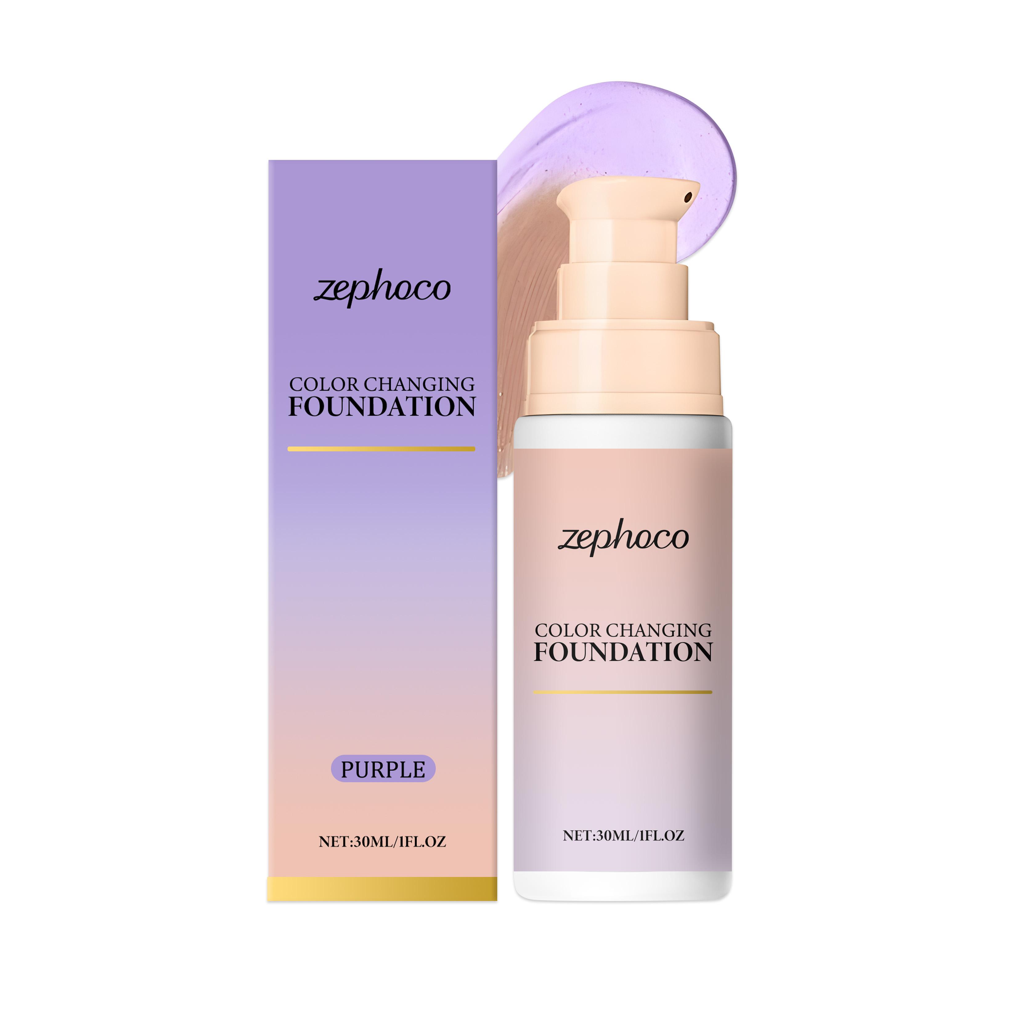 

Purple temperature-changing concealer foundation cream The texture is light and natural, skin-friendly, matte, clear, moisturizing, and 30ml