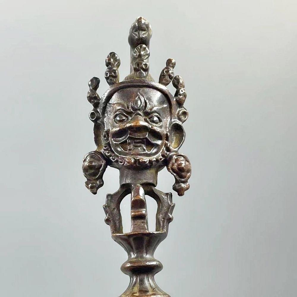 Vintage Hand Vajra Dorje Tibetischer Buddhismus Teufelsabwehrendes Artefakt Ritual Magischer Pferdekopfananhänger Halskette Schmuck Autodekoration