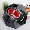 Football Charlton-Athletic Crest Automatic Folding Umbrella - 8-Rib Travel Umbrella with Auto Open/Close & Portable, Gift for Christmas, Birthdays