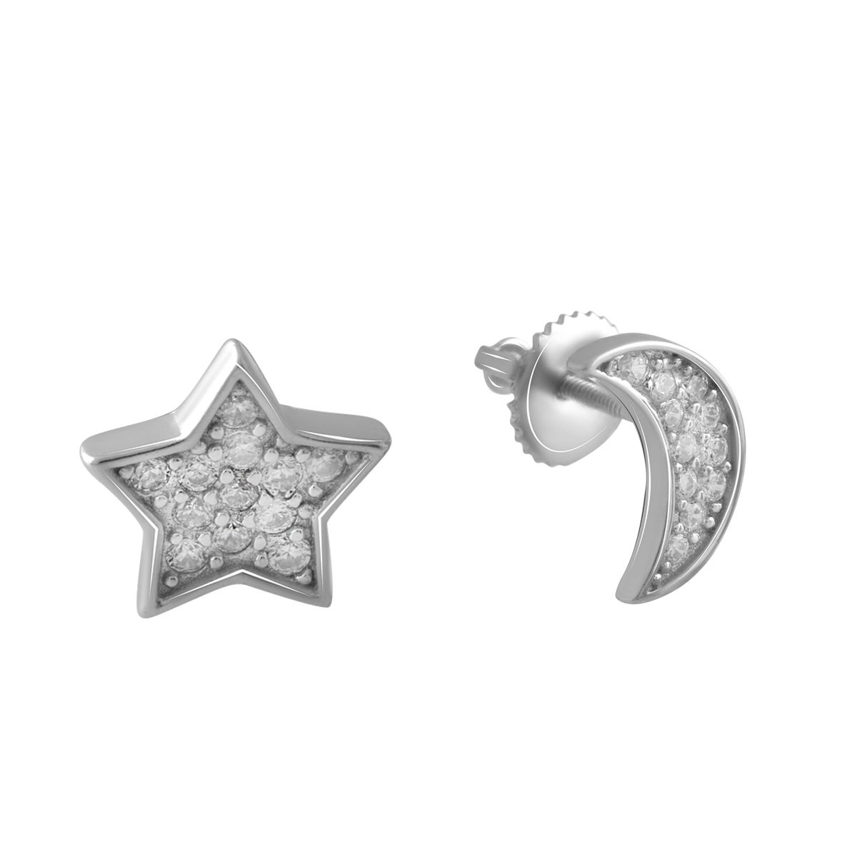 

Срібна каблучка з фіанітами (2081319)