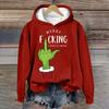 Women's Fashion Casual Long Sleeve Christmas Printed Round Neck Hooded Sweatshirt Top