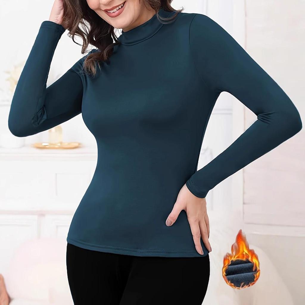 Women's Thick Plus Velvet Warm Innerwear - Sexy Tight-Fitting Base Layer for Autumn/Winter