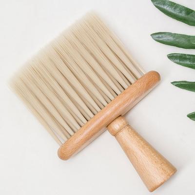 Broken Hair Brush Beech Wood Barber Brush Hair Salon Special Neck Cleaning Brush