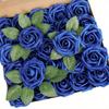 25/30pcs Rose Artificial Flowers Foam Fake Flower Wedding Bridal Decoration Valentines Gift Simulation Roses Home Vase Decor
