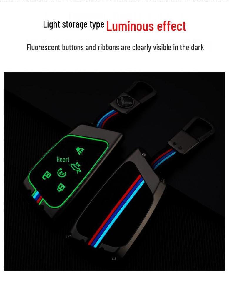 Funda para Mando de Llave Corvette C8 Coupé: Carcasa Metálica Protectora de Cobertura Completa
