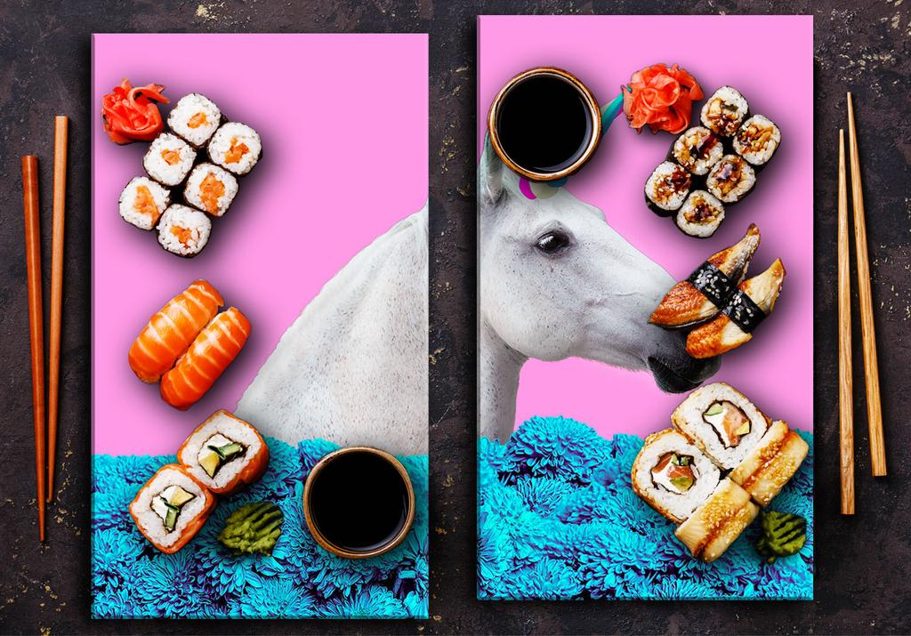 GLASS CUTTING BOARD 2x 30x52 UNICORN