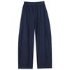 Women's Blue High-Waisted Slim-Fit Wide-Leg Pants - Pear-Shaped, Slimming, Loose Casual Trousers for Autumn 2025.