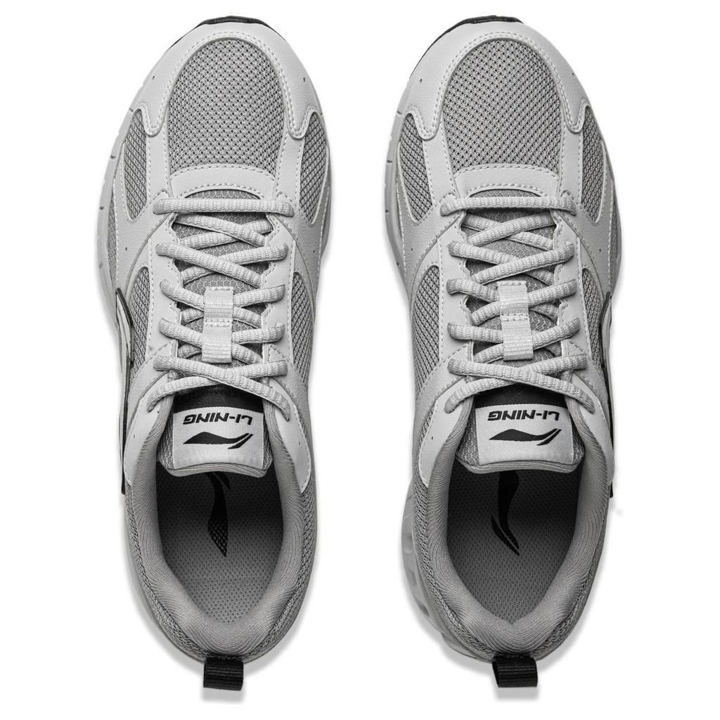 Li-Ning Minimalist Trendy Lightweight Rebound Shock Absorption Non-Slip Wear-Resistant Breathable Low-Top Running Shoes Men sneaker Gray ARSU067-2