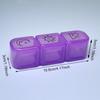 Caja de Pastillas Semanal de 21/3 Compartimentos Organizador de Medicamentos Caja de Almacenamiento de Plástico Negro Contenedor Estuche Portátil para Pastillas
