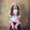 BZDOLL Reborn Baby Soft Vinyl Cloth Body Smiling Girl 60 CM 24 Inch 3D Skin Doll Princess Toddler Bebe Artist Collection