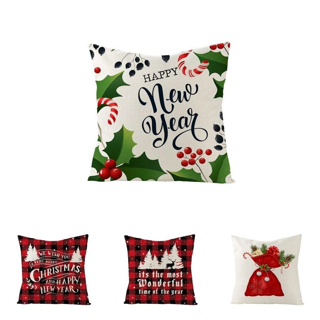 Premium Quality 18" Christmas Cushion Cover In Eco-friendly Linen For Holiday Decor