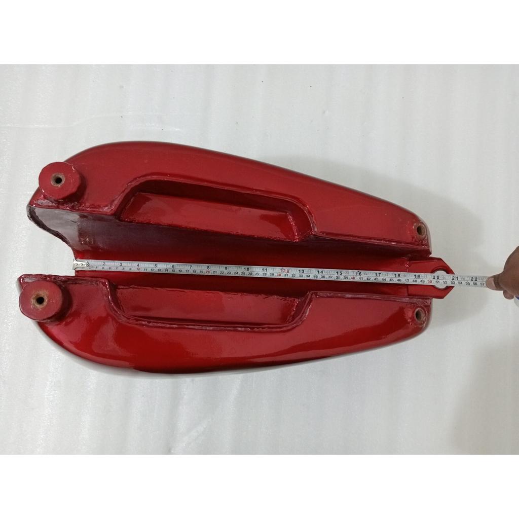 Fit For Petrol Fuel Gas Tank With Cap Triumph T120 Cherry & Silver Painted Steel