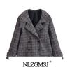 2025 Winter European Style Plaid Double-Breasted Coat