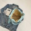 Large Capacity Canvas Bag Women's Transparent Handbag Student's Book Crossbody Tote Bag