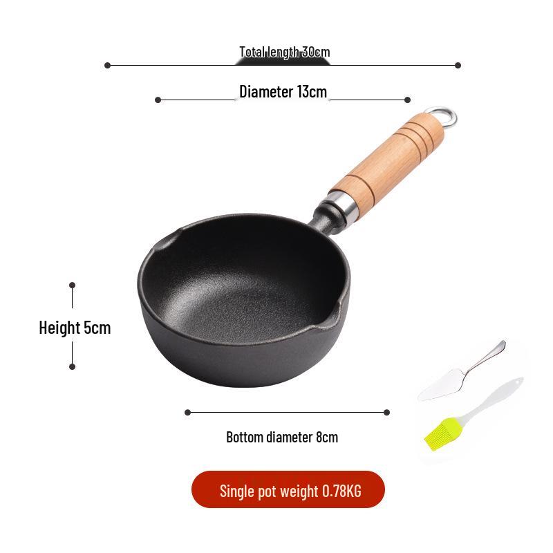 13cm Gusseisen Fritteuse für Eier & Knödel - Spritzfrei, Flachboden, Vielseitiges Kochgeschirr