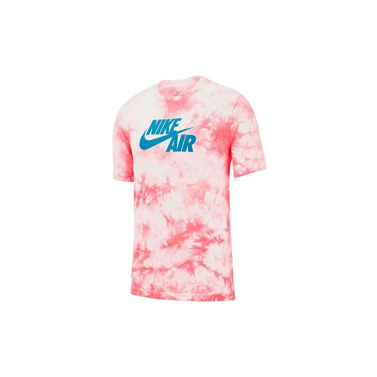 Nike T Shirts Men's Pink Crew Neck Moderate Straight Fit BQ0079-100