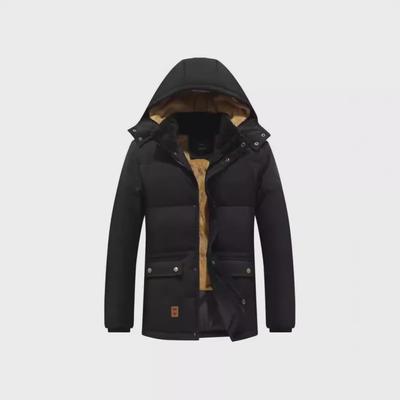 Men's Thick Plush Cotton Jacket, Large Size, Year-Round Warm Casual Coat