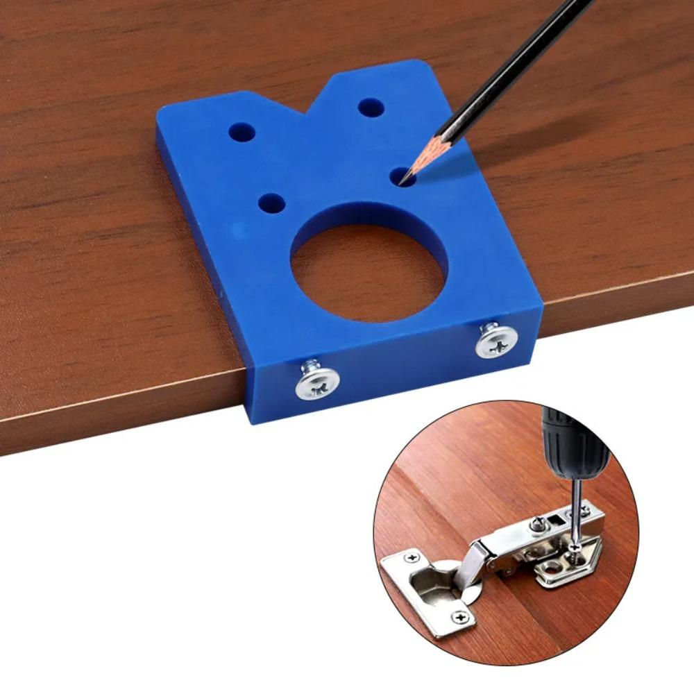 35mm Hinge Hole Drilling Guide Locator DIY Wood Furniture Door Cabinets Hinge Installation Drilling Jig ABS Woodworking Tools