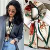 Luxury Design Silk Skinny Headwear Scarf Women Print Spring Neck Tie Hair Hand Bag Ribbon Wrist Belt Foulard Headband Lady