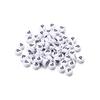 DIY Handmade Necklace: White Round Beads with Black Letters (26-Letter Set) for Phone Chains & Accessories