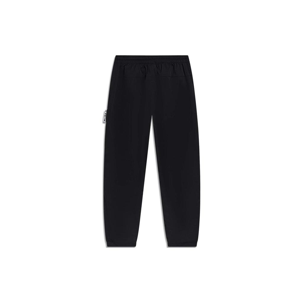 Li-Ning Anti-Wu Series Solid Color Elastic Waist Straight-Leg Knit Sports Pants Men Bottoms Black AYKT053-2