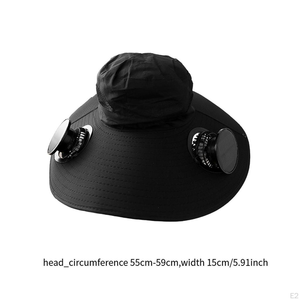 Fan-Equipped Bucket Hat for Men and Women with Adjustable Features