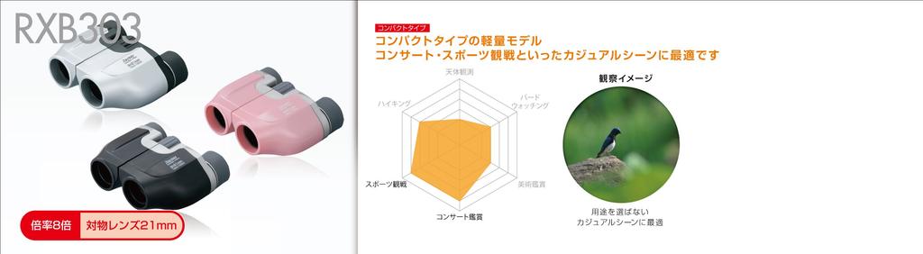 Reimei Fujii Binoculars Compact Type 8x Black RXB303B