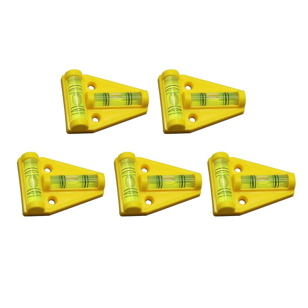5 STÜCK Horizontale Kunststoff Mini T-Typ Wasserwaage T-Typ Libelle Dreieckswasserwaage Messkit Dosenlibelle Blasen Neigungsmesser