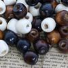 13/26/39pcs wooden material retro wood bead craftsmanship bead spacing bead DIY bracelet necklace earrings keychain foot chain phone chain
