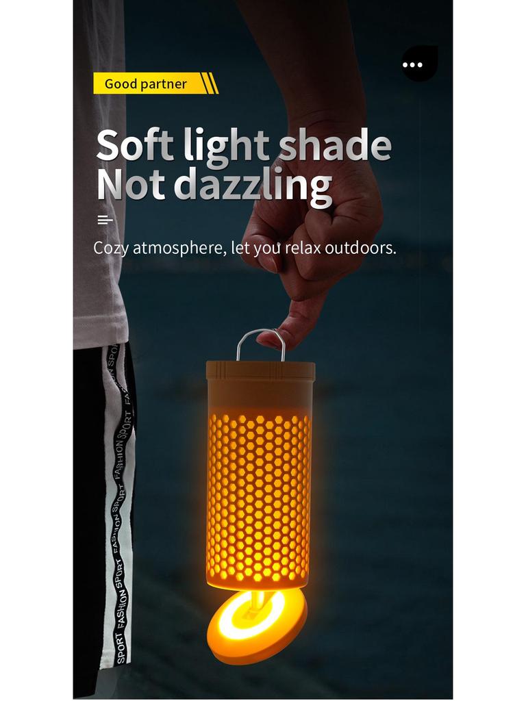 Rechargeable Telescopic Camping Lantern with Dual Color Temperature