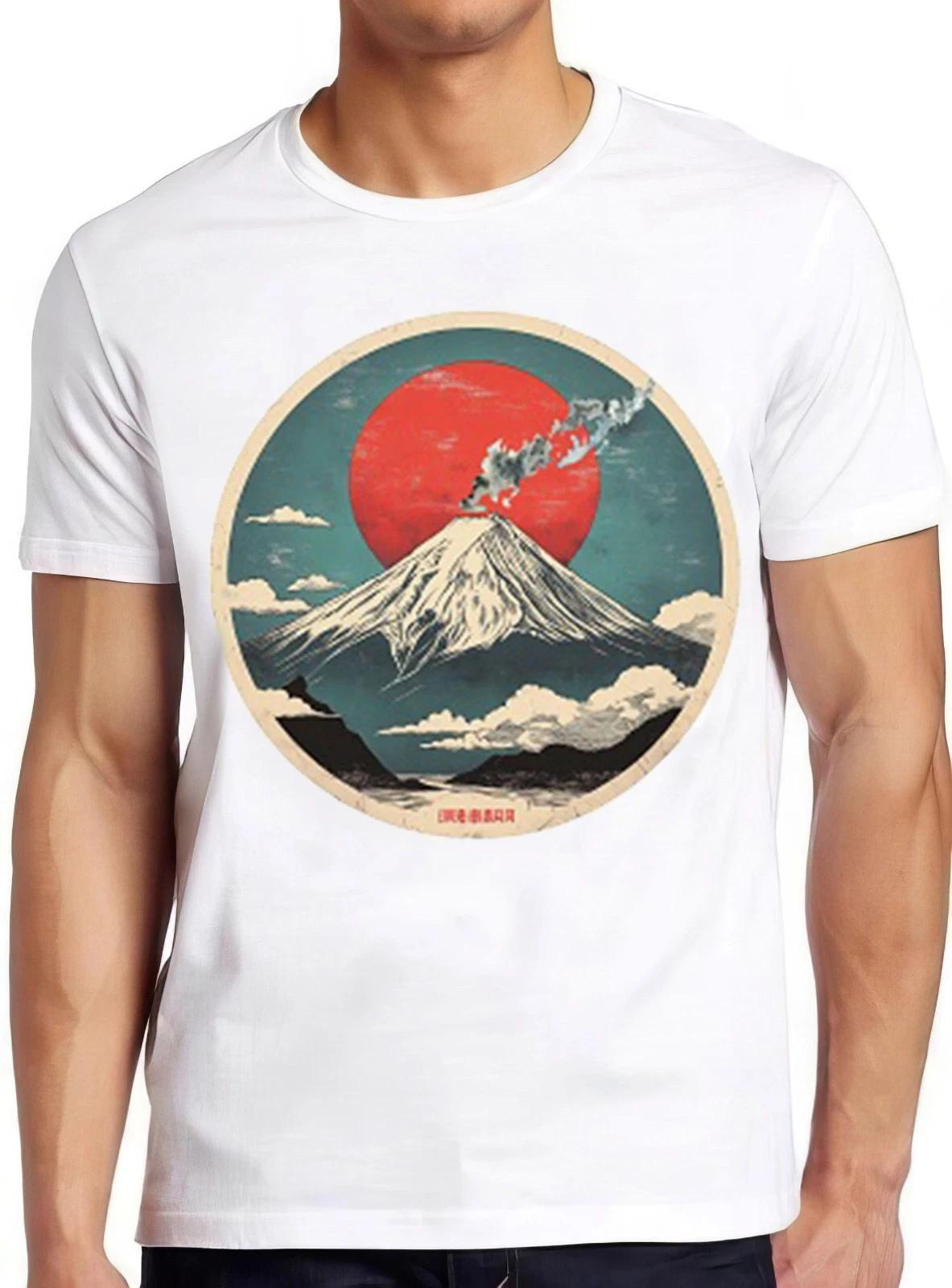 Fuji T Shirt Fuji-san Mount Japan Iconic Volcano Tokyo Cool Gift Tee 2323 XXL