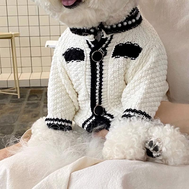 

Xiaoxiangfeng open button dog knitted sweater small dog poodle teddy kitten autumn and winter clothing warm pet clothes XS (recommended weight 1-1.5kg)