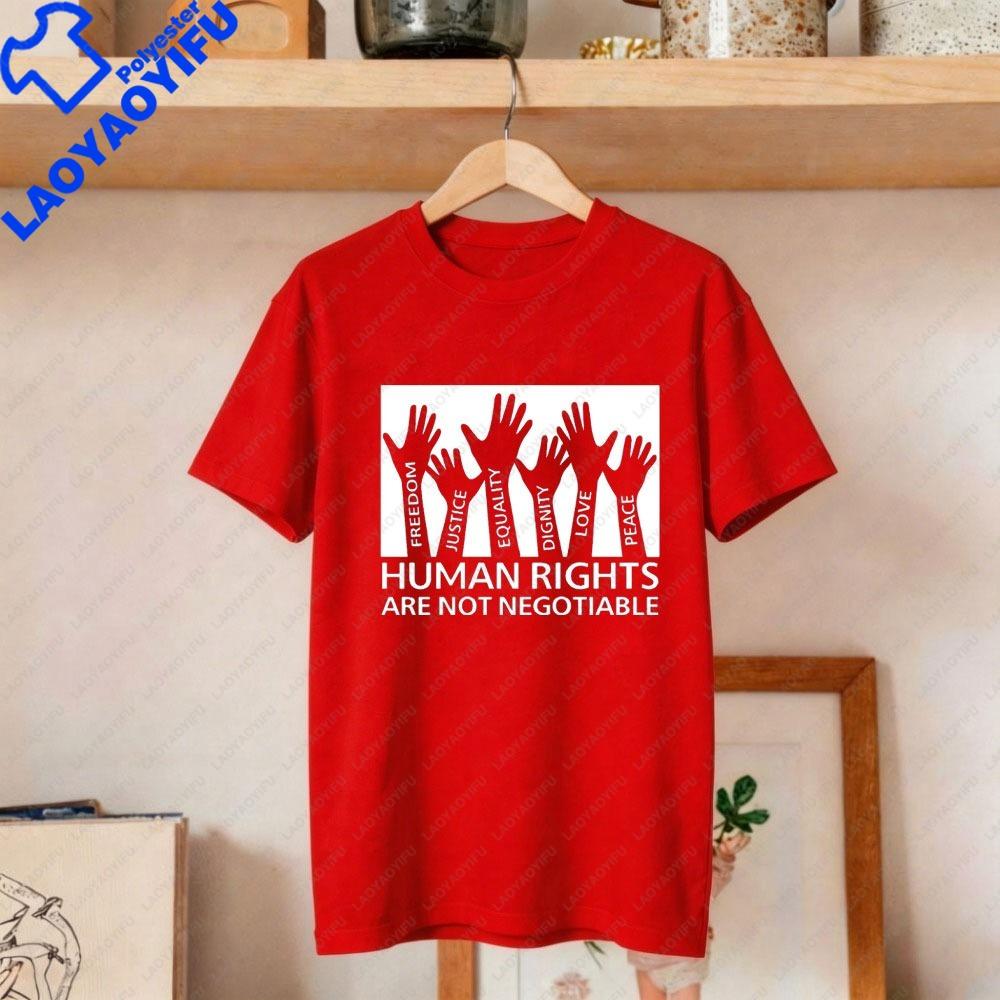 Women Equality TShirts HuUnisex Rights Are Not Negotiable Printed Shirt Freedom Justice Tee Tops Summer Women Clothes S