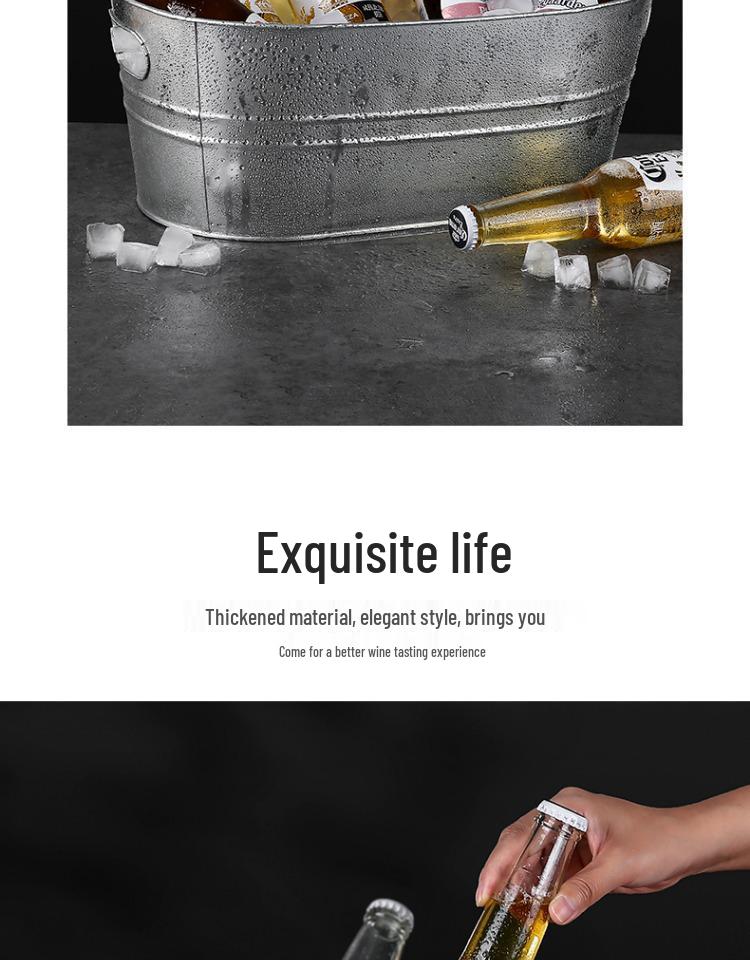 Großer Eisbehälter für Wein, Champagner und Bier