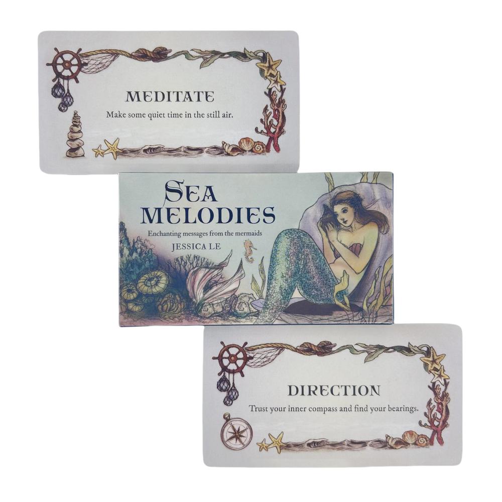 Sea Melodies Oracle Cards Messages From The Mermaids Divination Deck English Vision Edition Tarot Board Playing Game For Party