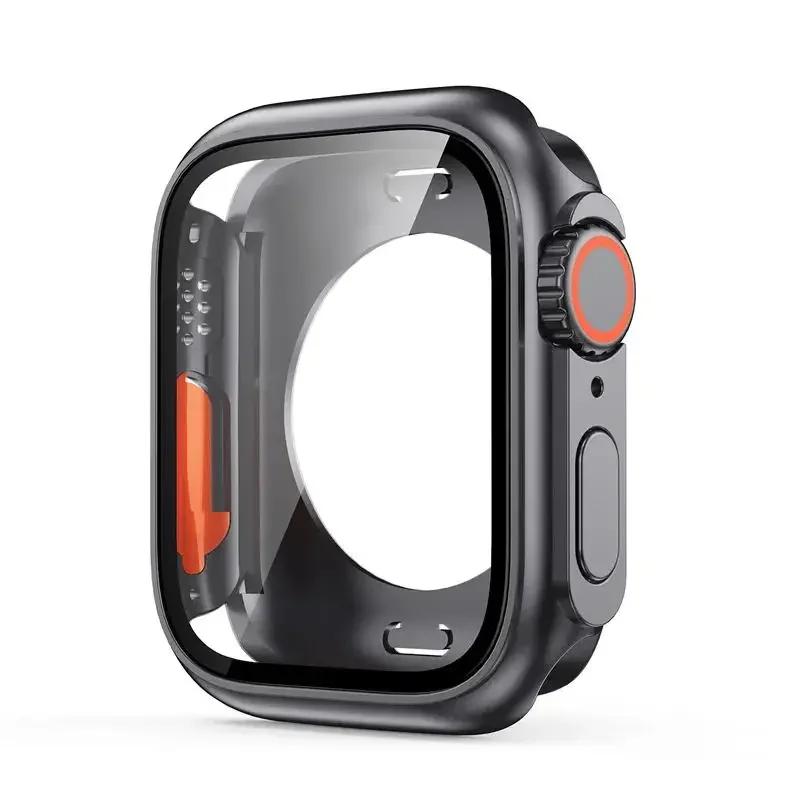 Protection d'écran pour Apple Watch 44mm 45mm 40mm 41mm PC Dur Avant Arrière Étui Bumper pour iwatch 9 8 7 6 5 4 Transformer en Ultra