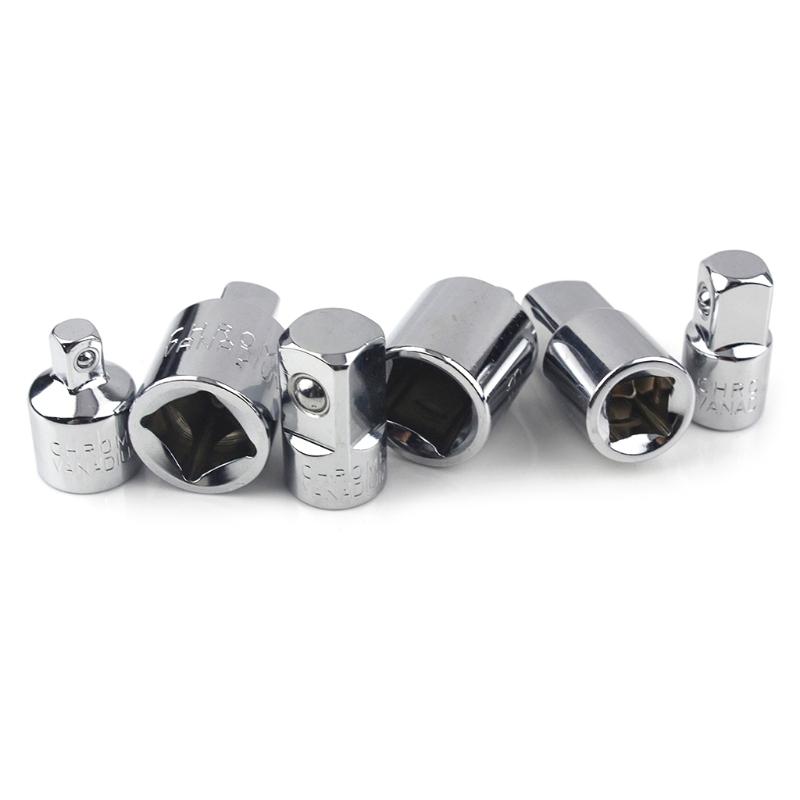 Stainless Ratchet Wrench Socket Converter for Head Sleeve Adapter 1/2" 3/8" 1/4" Bicycle Garage Repair Tools Small Socke