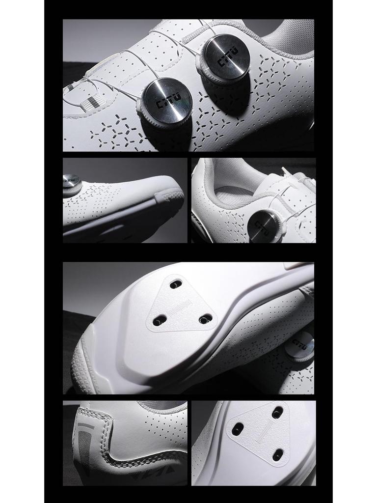 Unisex Clipless Cycling Shoes: Breathable, Lightweight, Stiff Sole, Double BOA Dial - Road & Mountain Bike Compatible