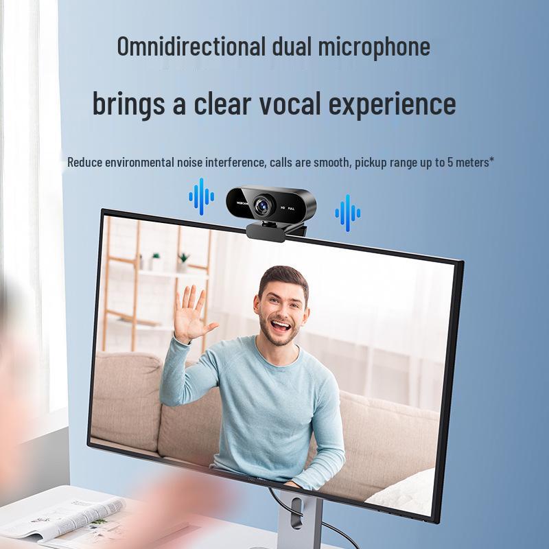 HD 1080P/2K USB Camera for Desktop & Laptop - Live Streaming & Online Classes, Driver-Free