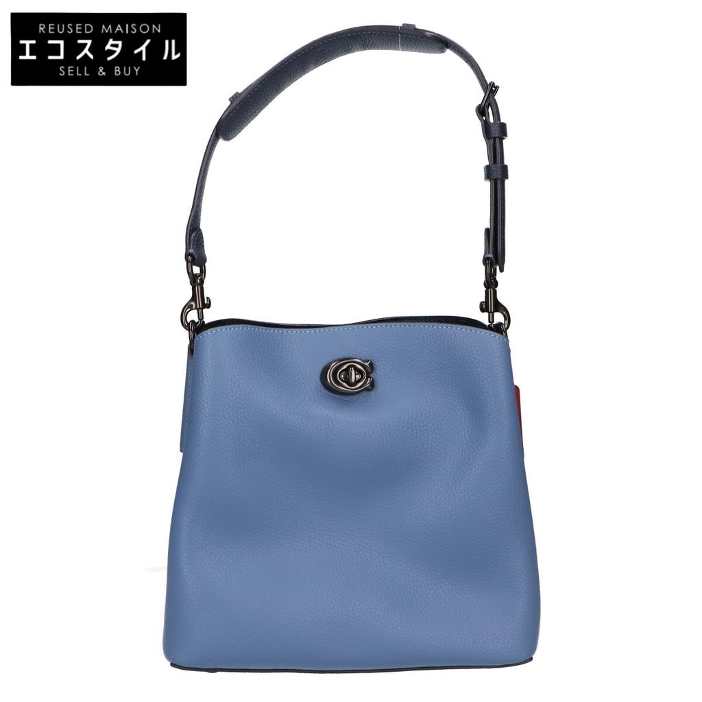 COACH [Excellent Condition] C3766 Willow Soft Bucket Bag/2-Way Shoulder Handbag Blue / navyUsed