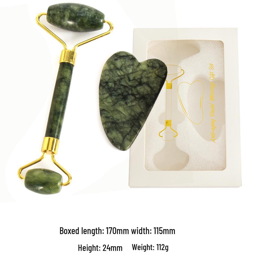 Jade Roller & Gua Sha Gesichtsmassage Dreiteiliges Set