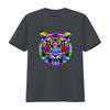 Tiger Face Neon T Shirt Wild Life Animal Rave Music Unisexs Vintage Washed Soft Fashion Comfortable Stylish Slightly