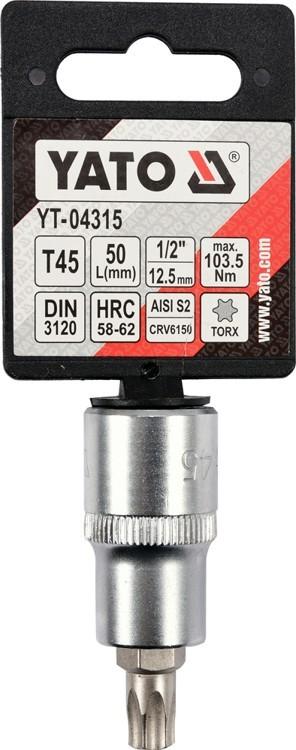 TORX KEY 1/2"""" T45 L55MM / YT-04315 / YATO