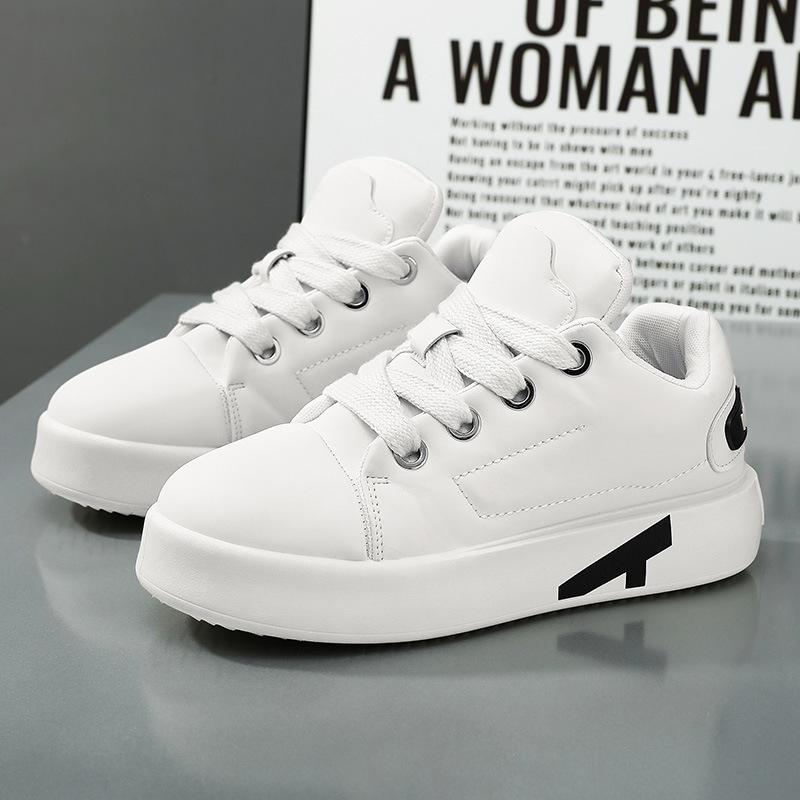 

Весенние новые кеды, модные универсальные повседневные туфли на платформе, белые туфли, туфли-хлебушки, нескользящие и износостойкие мужские туфли 44