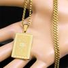 Schriftzeichen Thailand Buddhistische Plaketten Lotus Anhänger Halsketten für Männer Frauen Edelstahl Religiöser Wunsch Talisman Kette Schmuck